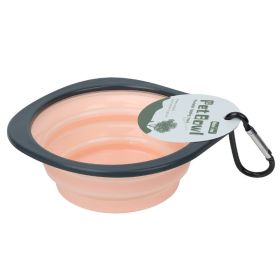 Collapsible Dog Bowls For Travel, Collapsible Silicone Dog Bowl, Foldable Expandable Cup Dish For Small Pet Cat Food Water Feeding Portable Travel Bow (Color: Pink)