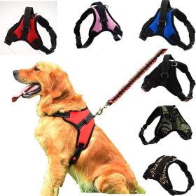 Dog Chest Harness Explosion-Proof Traction Rope For Medium and Large Dog Cat Lash Nylon Material Golden Retriever Pet Supplies (Color: Red, size: S for 5-12kg)