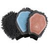 Pet Bathing Brush 2-in-1 Grooming Glove Elegant Dog Grooming Tool For Brushing, Massaging, And Drying Pet Grooming Kit For Dog Cat 2-Sided Bathing Bru