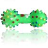 1pcs Pet Dog Cat Puppy Sound Polka Dot Squeaky Toy Rubber Dumbbell Chewing Funny Toy