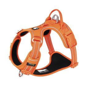 Dogs Pet Harness Reflective Hand Holding Rope (Option: Orange-XS)