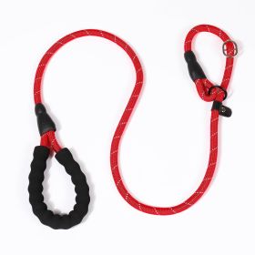 P Chain Pet Hand Holding Rope Reflective Silk Explosion-proof Pet Traction (Option: Red-M Diameter 10mm-2.0M)