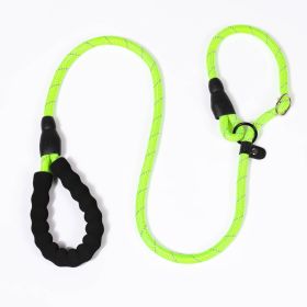 P Chain Pet Hand Holding Rope Reflective Silk Explosion-proof Pet Traction (Option: Green-S Diameter 8mm-1.4M)