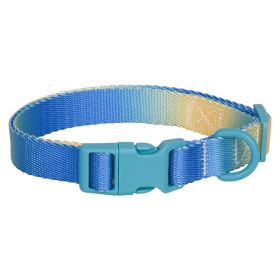 Large Anti-rust Gradient In Dog Collar (Option: Yellow And Blue-L)